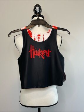 Kadi women's XL crop tank game day spirit gym new with tags go big red UNL NWT